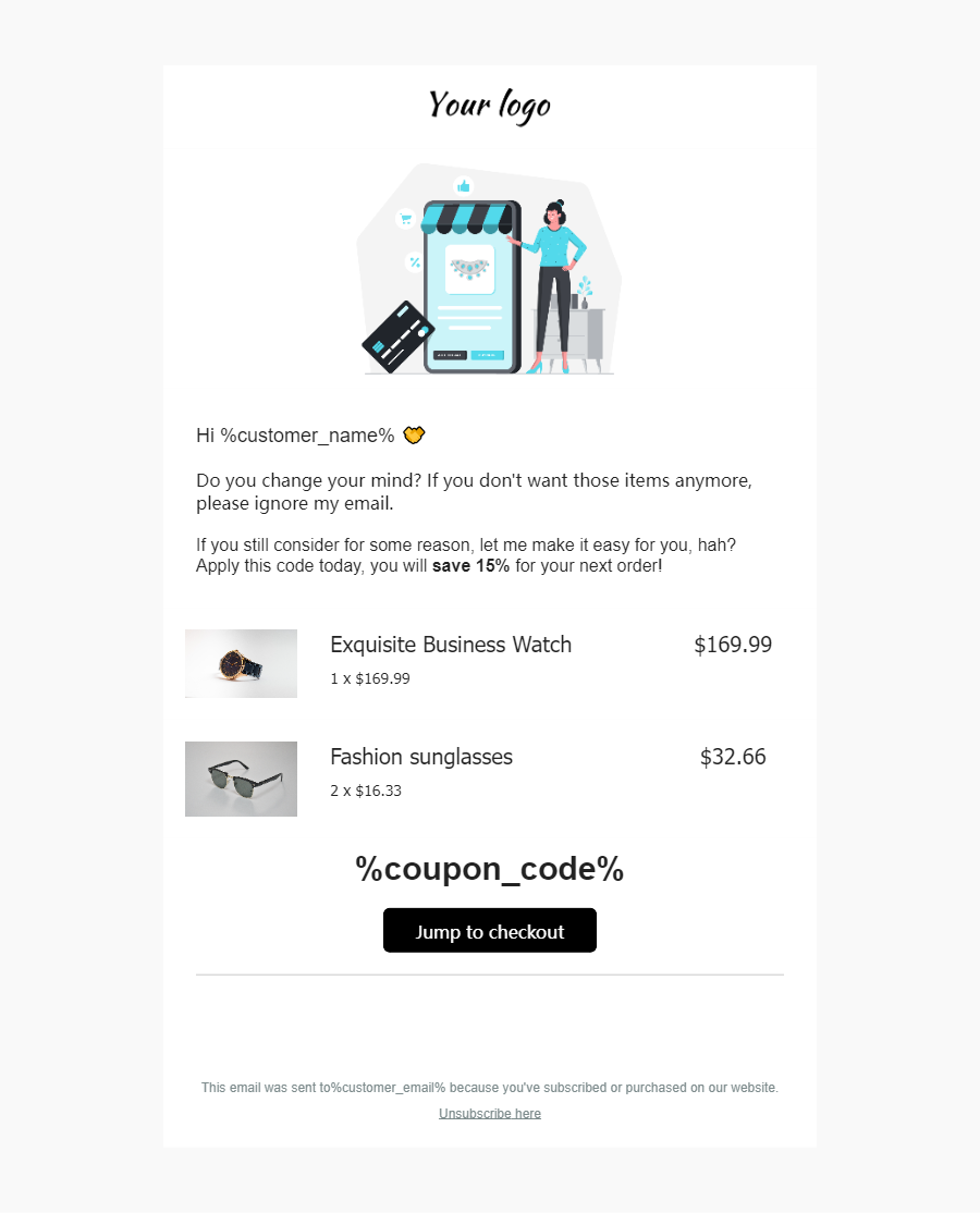Correo electrónico de descuento